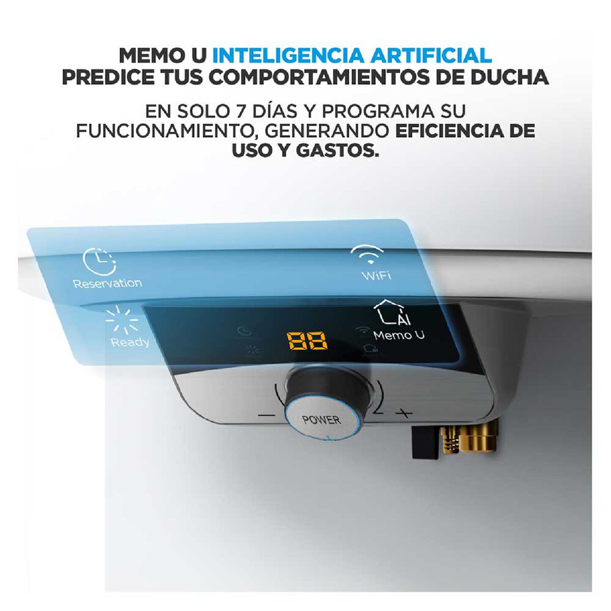 Termo El&eacute;ctrico Midea 30 L MWH30-15EFG(CL)W Blanco