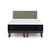 Cama Europea CIC Base Dividida King Súper Premium + Respaldo Villarrica Olivo