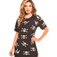 Polera Oversize Mujer Rock Caviar Negro