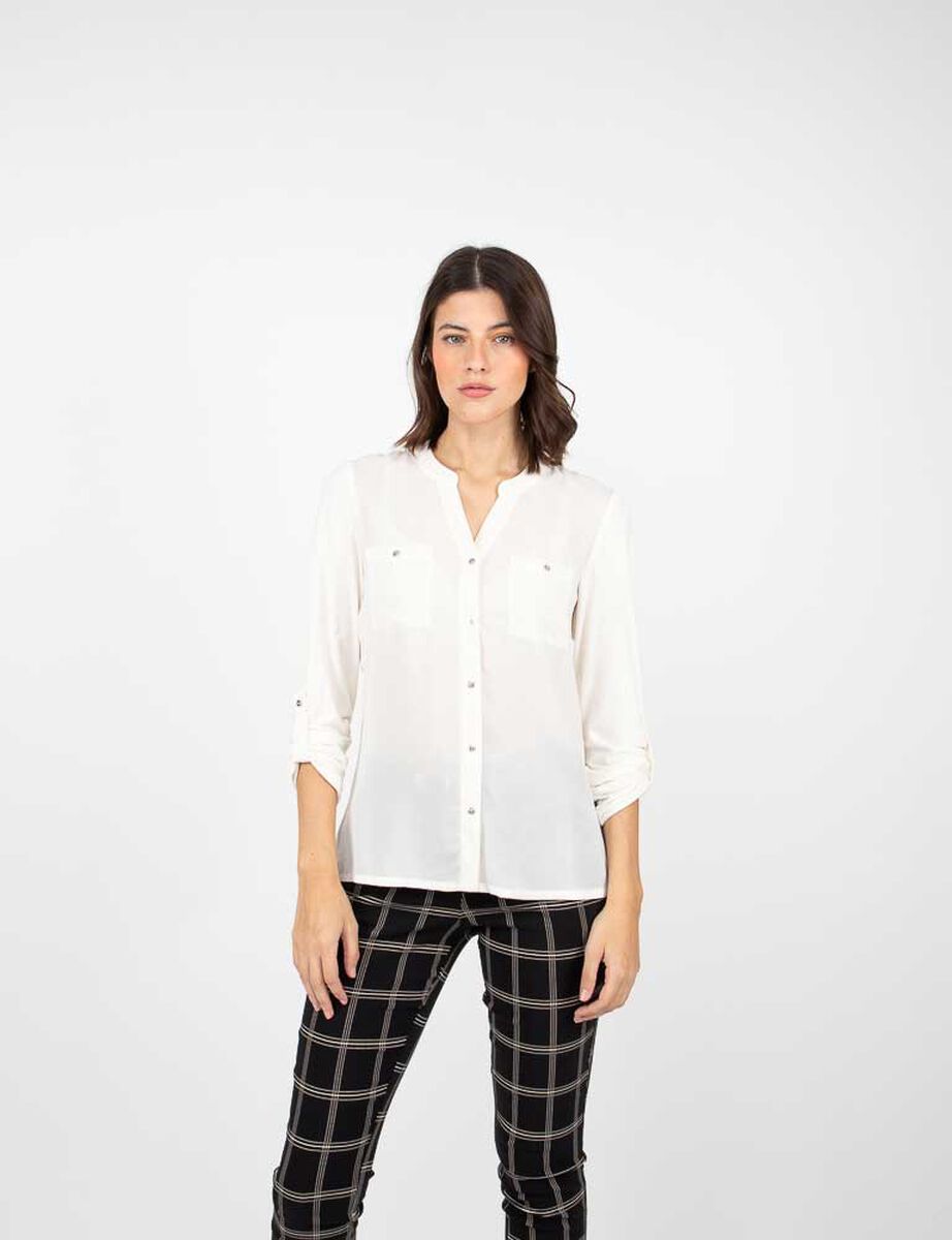 Blusa Lisa Manga Larga Mujer Zibel