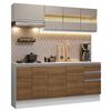 Mueble de Cocina Vekkahome Súper Smart 2 Cajones 9 Puertas Café