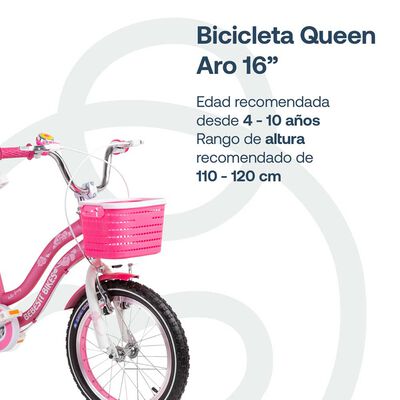 Imagen 2 del producto Bicicleta Queen 16Rosada Bebesit
