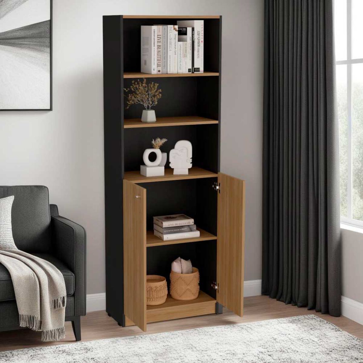 Estante TuHome Home E4 2 Puertas Wengue Fresno Europeo