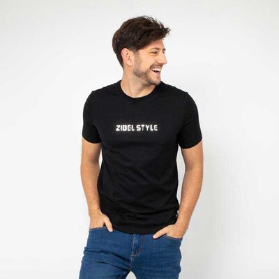 Polera Con Estampado Manga Corta Hombre Zibel