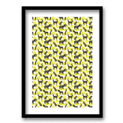 Imagen 1 del producto Cuadro Decorativo Retela Yellow Animals 70 x 50 cm