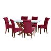 Juego de Comedor Latam Home Alicante 6 Sillas Burdeo