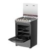 Combo Cocina a Gas Midea MCG-4QPI24NSCG 4 Quemadores + Set 5 Cuchillos + Pelador Zibel LK-NK73 Negro + Set 6 Utensilios de Cocina Casanova T4043-3A Negro