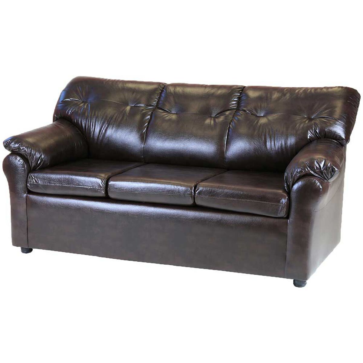 Juego de Living Muebles America Santa Fe Sofá 3 Cuerpos + Dos Sillones 1 Cuerpo Café Moro