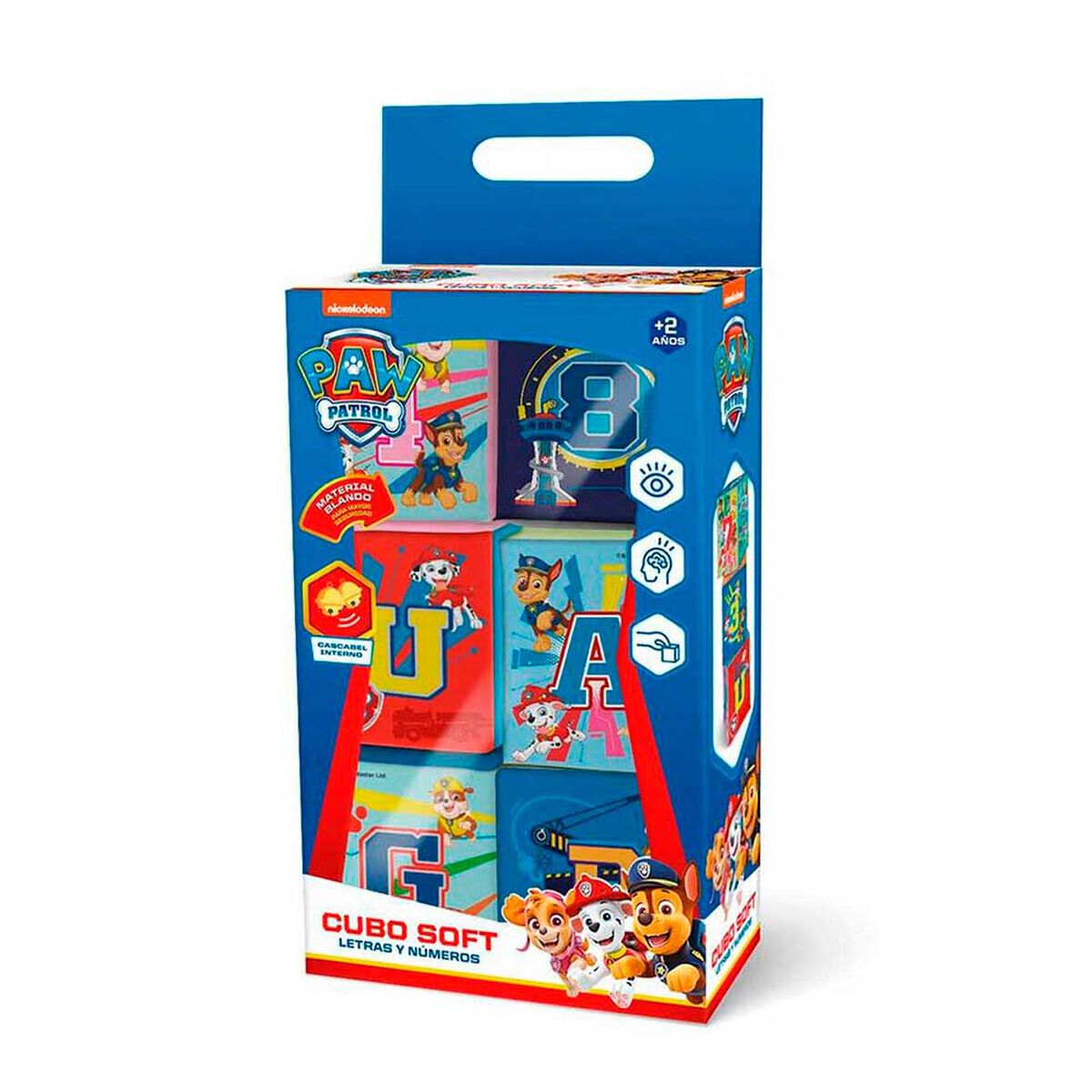 Cubo Did&aacute;ctico Soft Letras y N&uacute;meros Paw Patrol