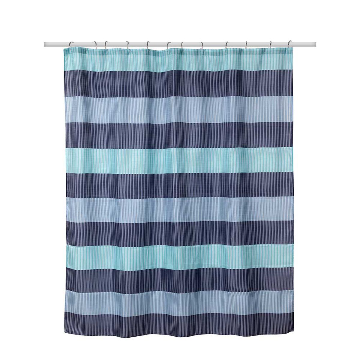 Set Cortina de Baño 4 Piezas Mashini Busia Multicolor