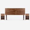 Boxet Rosen 2 Plazas Ergo T + Respaldo + 2 Veladores Tabor Caramelo