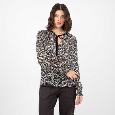 Blusa Estampada Manga Larga Mujer Alma