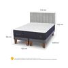 Cama Europea CIC Base Dividida 2 Plazas Grand Premium + Respaldo Sile