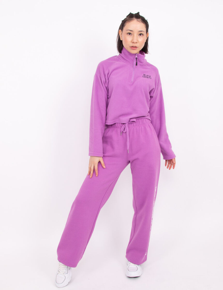 Pantalón de Buzo Recto Mujer Black County