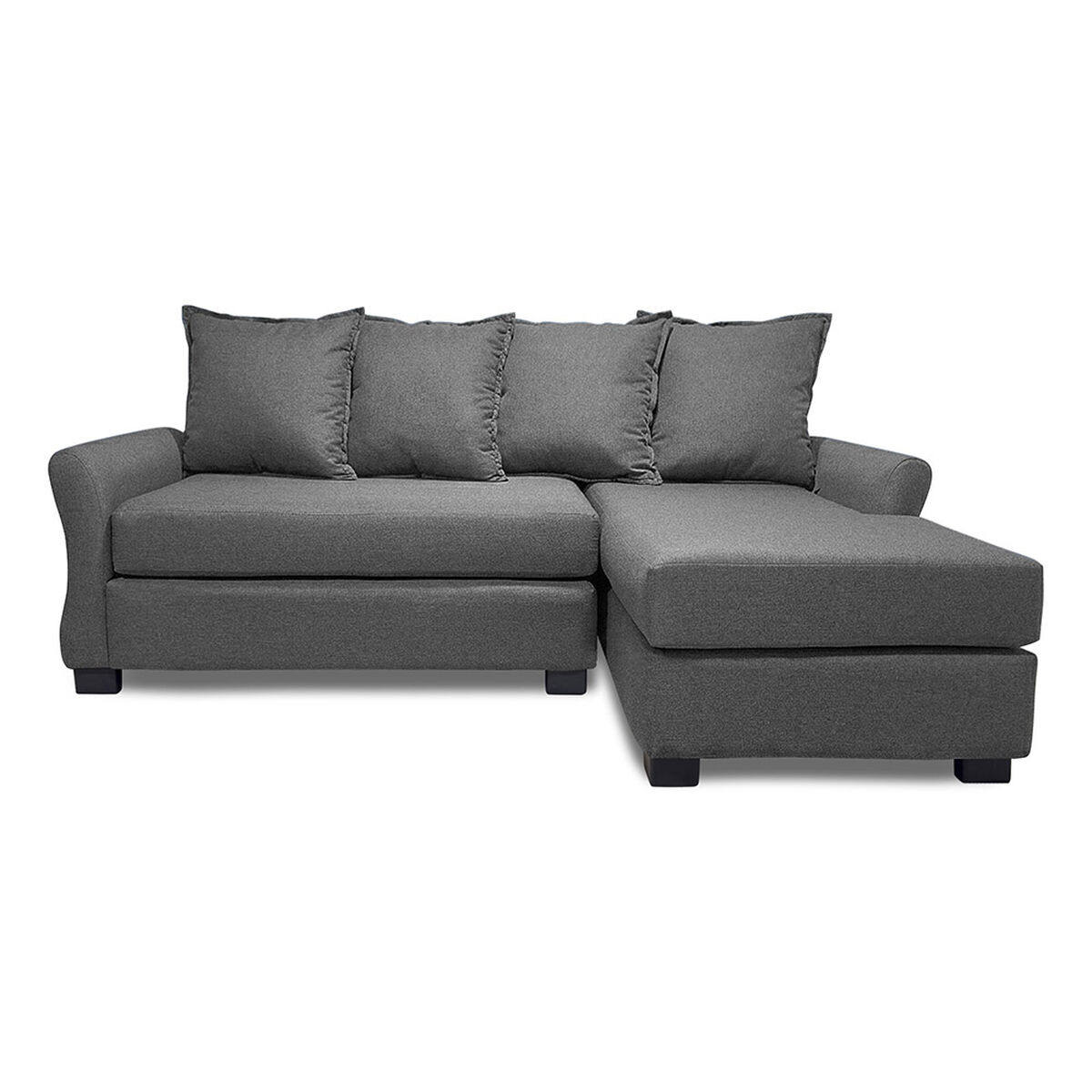 Seccional Derecho Living Factory Montreal 4 Cuerpos Gris