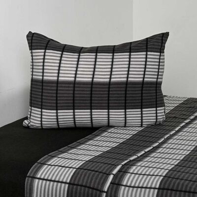 Imagen 1 del producto Sábana de polar American Family 1,5 Plazas Escocia Gris