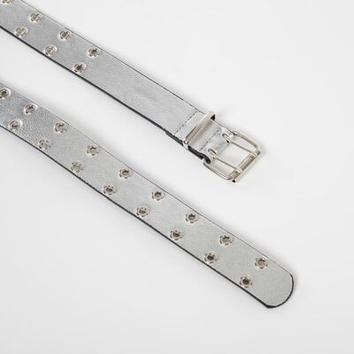 Imagen 2 del producto Cinturón Ecocuero Mujer Icono Plateado