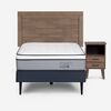 Cama Europea Rosen 1,5 Plazas Indie + Respaldo + Velador Sicilia
