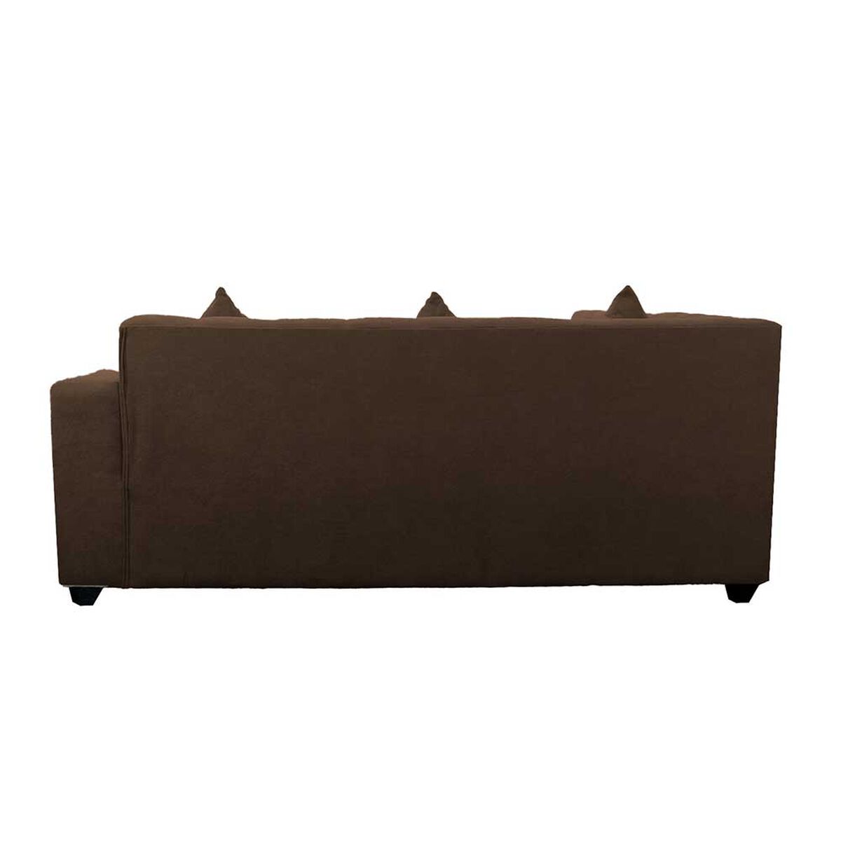 Sofá Seccional Deco Class Ingrid 5 Cuerpos + 2 Pouf Café