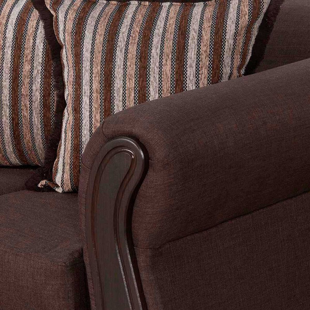 Juego de Living Black Factory Sofia 5 Cuerpos Caf&eacute;