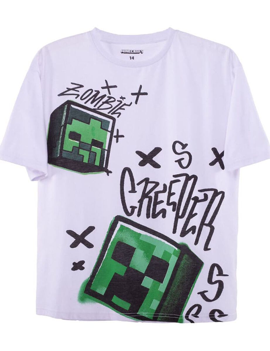 Polera de Algodón Minecraft Niño Minecraft