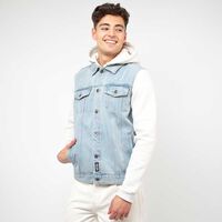 Chaqueta Denim Hombre Icono Celeste, Negro
