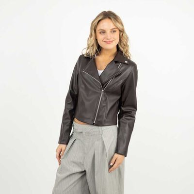 Chaqueta Mujer Icono Cafe, Negro