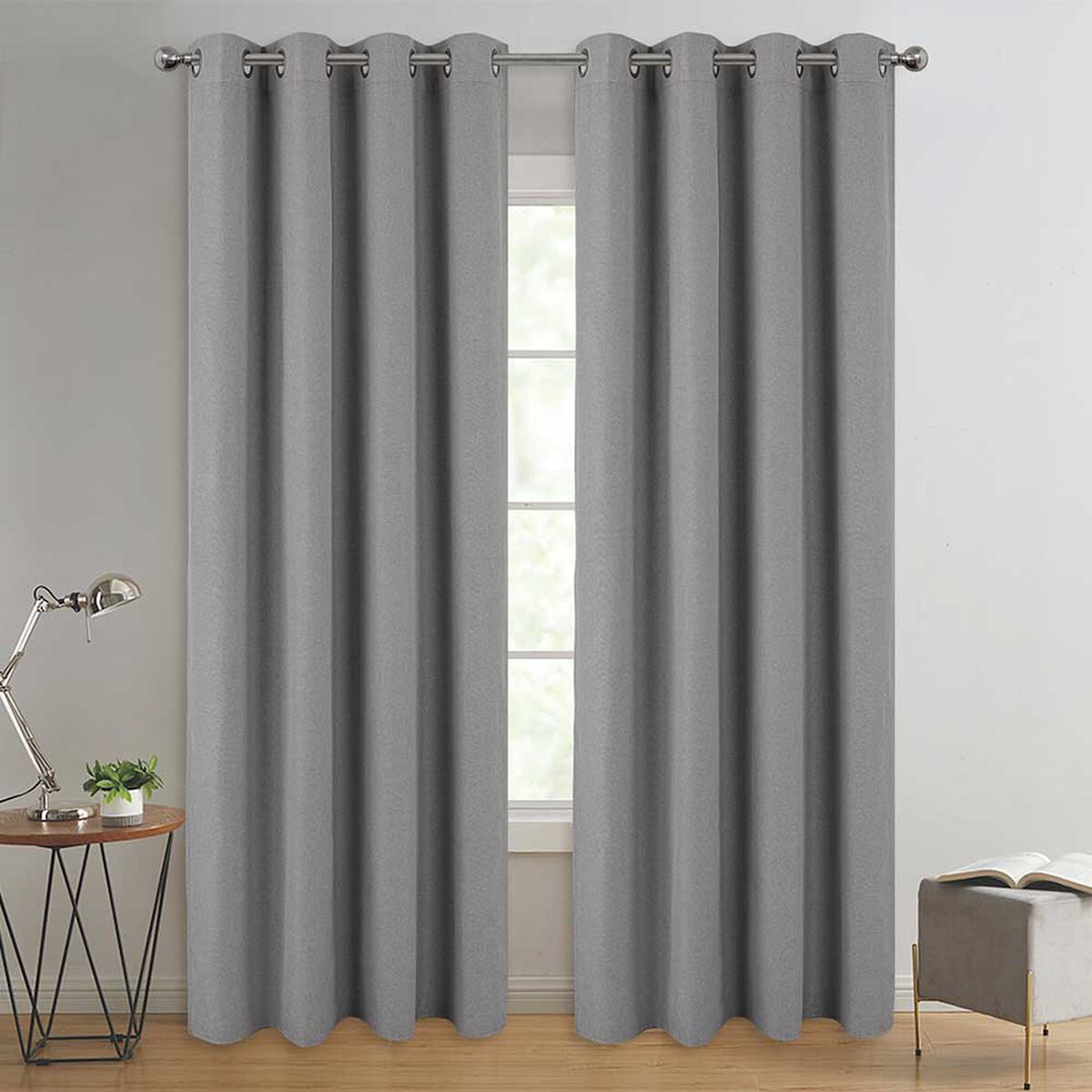 Set Cortinas Illusions Black Out 140x220 cm Stone