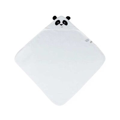 Toalla Capucha Panda Blanco Infanti