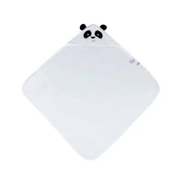 Toalla Capucha Panda Blanco Infanti