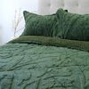 Cubrecama Doral King Jacquard Liso Verde