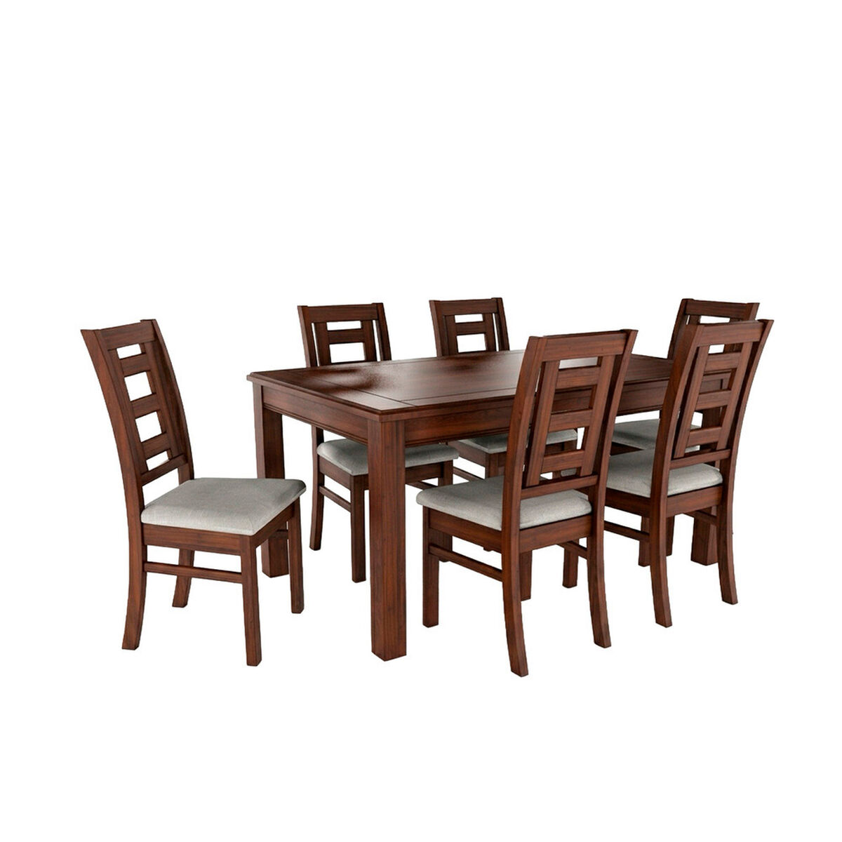 Juego de Comedor Muebles Hema Sevilla 6 Sillas Nogal