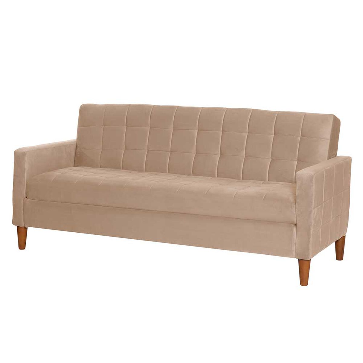Futón Latam Home Genova Velvet 3 Cuerpos Beige
