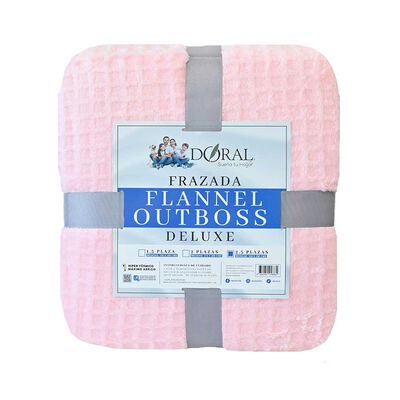 Imagen 1 del producto Frazada Poliéster Doral King Deluxe Rosado