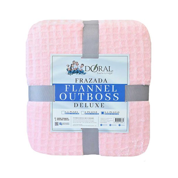 Frazada Poliéster Doral King Deluxe Rosado