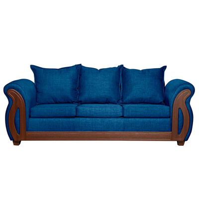 Imagen 2 del producto Juego de Living Ruzam Mobel Isidora Sofá 3 Cuerpos + Dos Sillones 1 Cuerpo Lino Azul