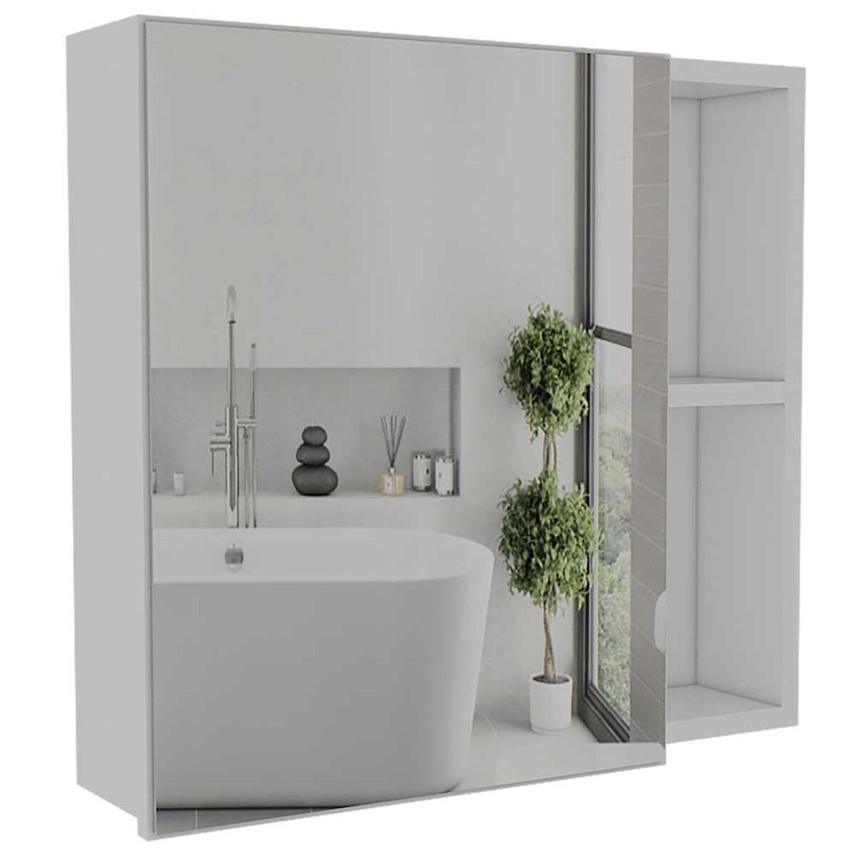 Botiqu&iacute;n con Espejo TuHome Omari 1 Puerta Blanco