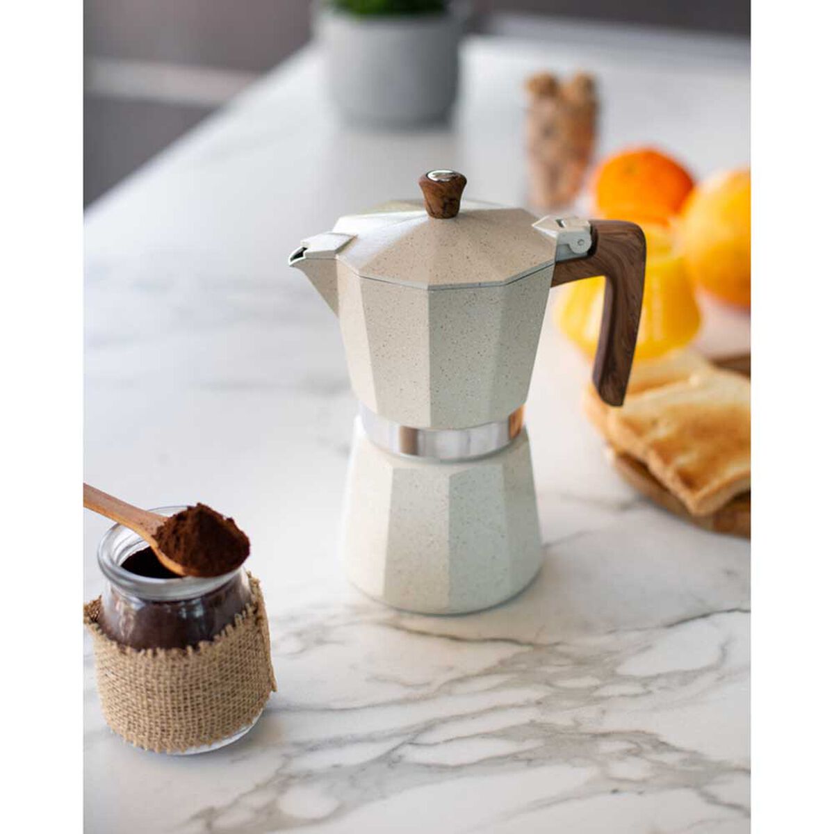Cafetera Italiana Simple Cook Siena 6 Tazas Plata