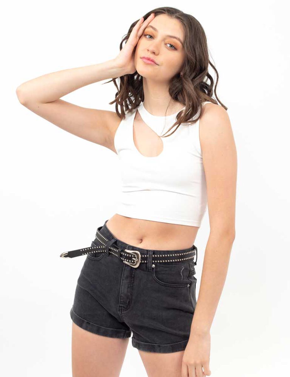 Top Liso Sin Mangas Mujer Icono