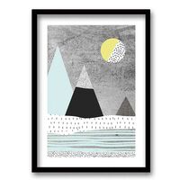 Cuadro Decorativo Retela Montaña Lunar 70 x 50 cm