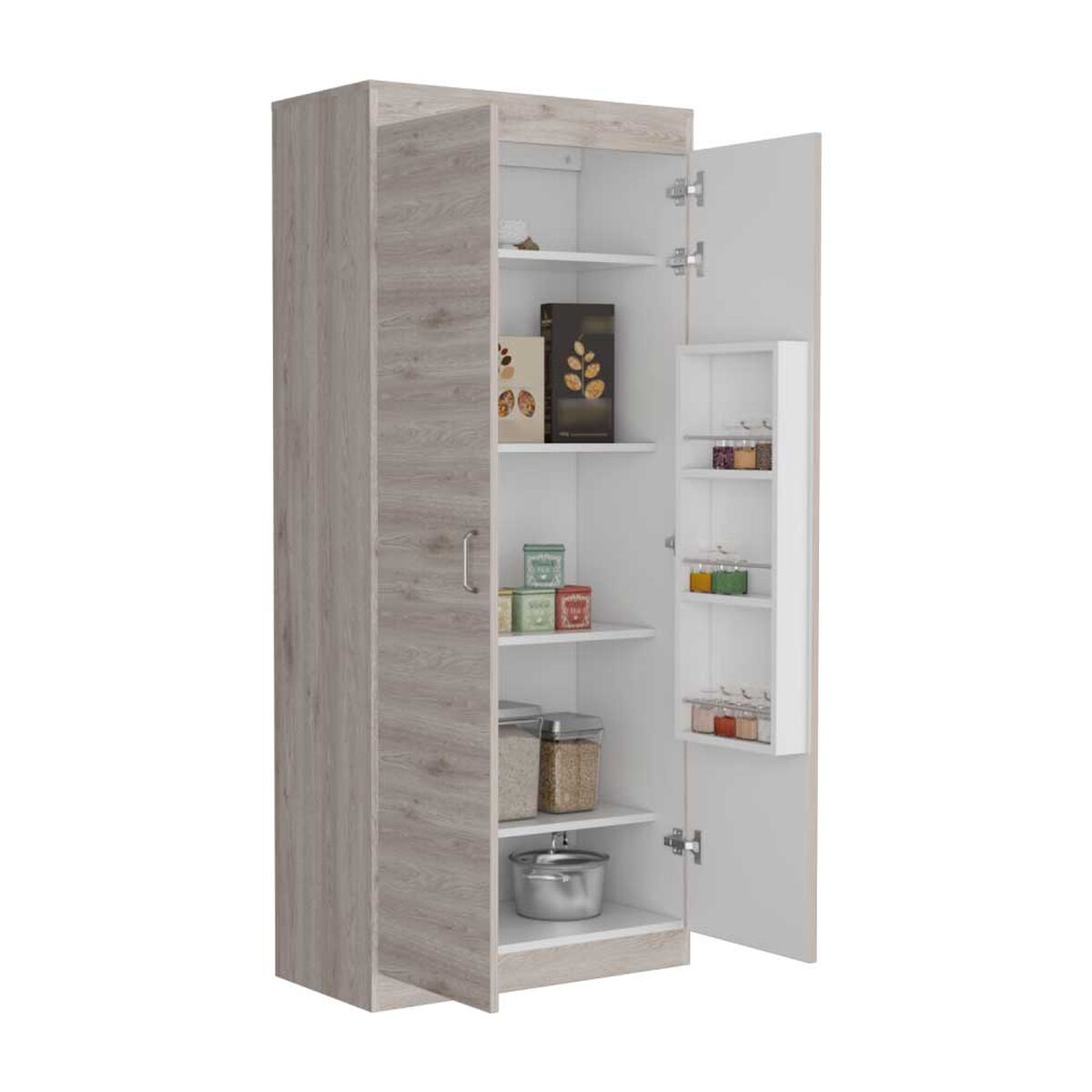 Despensa TuHome Varese Ceniza y Blanco