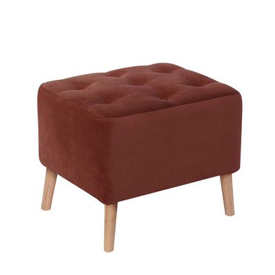 Pouf Latam Home Lyon Tela Velvet Chocolate