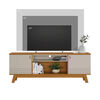 Rack TV Di Poretti Design Colorado Hasta 75" Caf&eacute; Claro