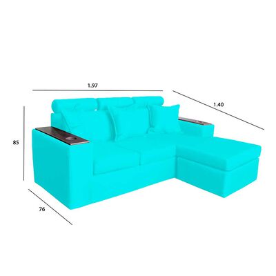 Imagen 1 del producto Modular A&M Home Heytan 2,2 Cuerpos Turquesa