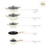 Batería de Cocina Aluminio Forjado Simplit 9 Piezas Crema + Set 12 Utensilios Calipso
