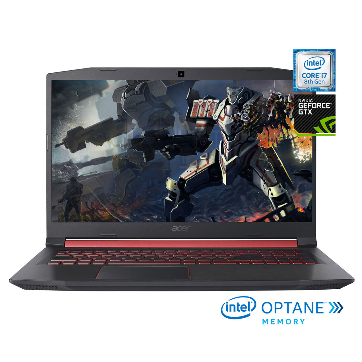 Notebook Gamer Acer AN515-52-722W+ Core i7-8750H 8GB 1TB 15.6” NVIDIA GTX1050 + 16GB Optane