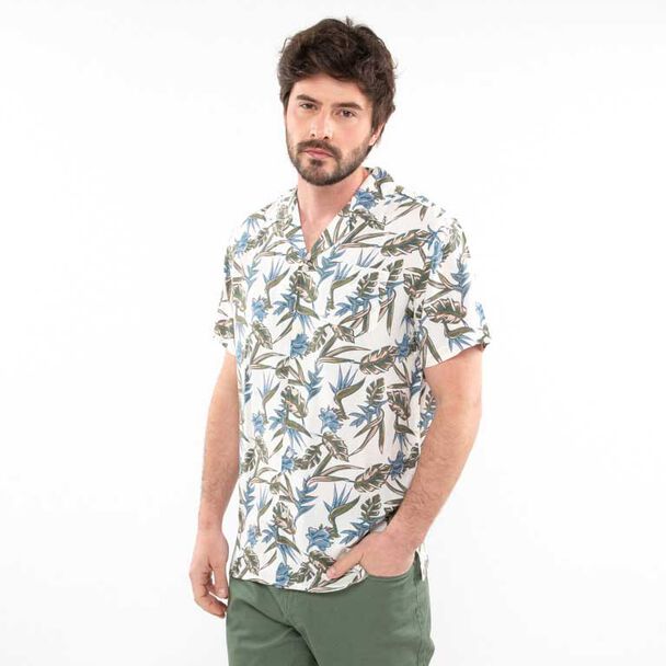 Camisa Estampada Manga Corta Hombre Portman Club