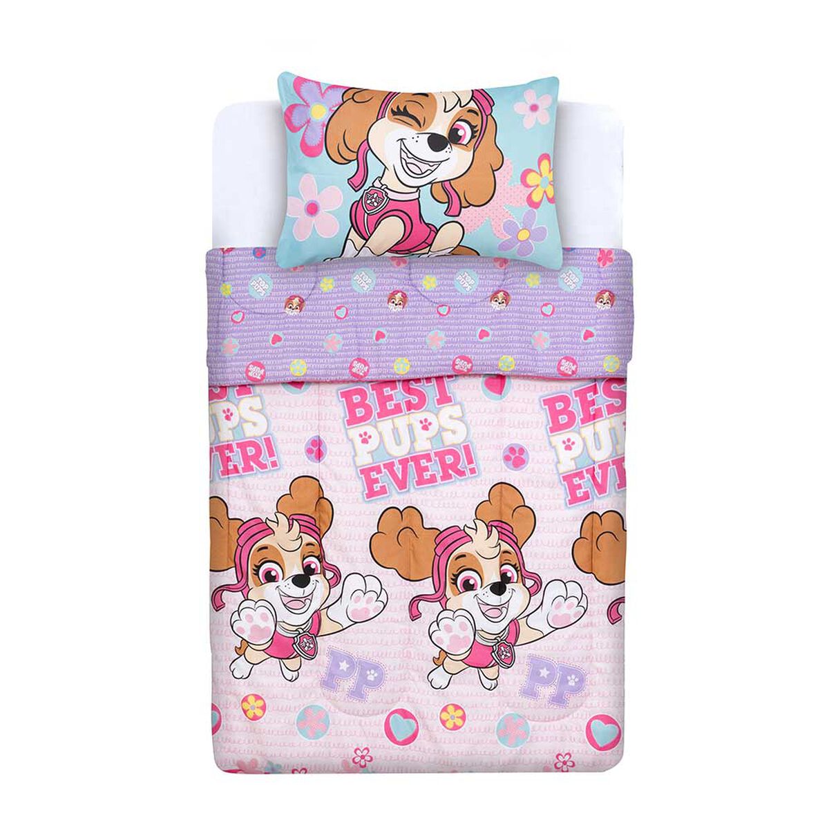 Plumón Paw Patrol 1,5 Plazas Sky Multicolor