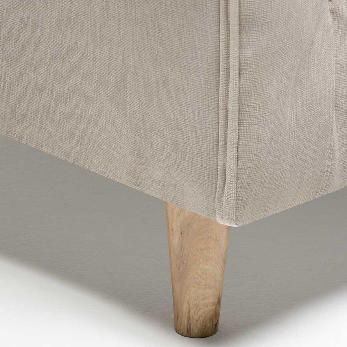 Sofá Kea Retro Felpa 2 Cuerpos Beige
