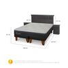Cama Europea CIC Base Dividida 2 Plazas Hybrid Plus Infinity + Respaldo + 2 Veladores Dublin